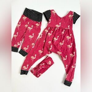 Pink Flamingo Kids Outfit Set/Bundle